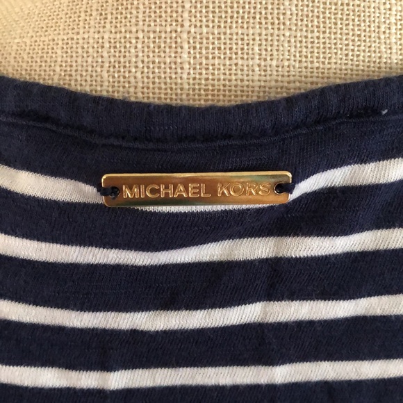 Michael Michael Kors Women’s 3/4 Sleeve Striped Tee - Picture 4 of 6
